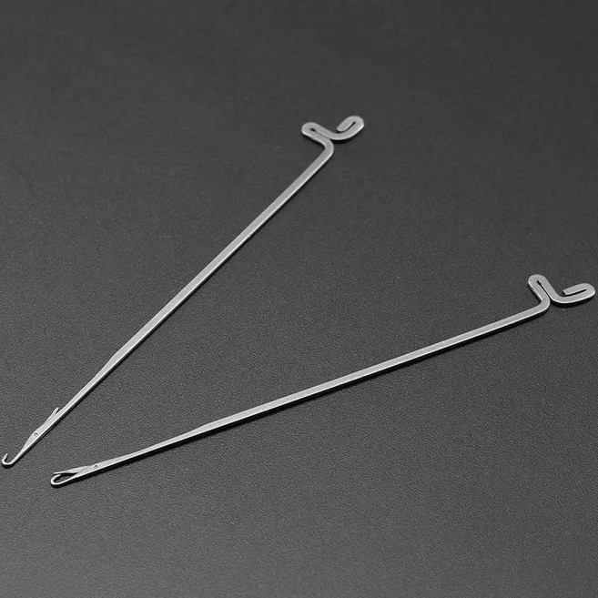 手工細長串珠針 26cm 適用多尺寸珠孔, 1個, 三通鉤針,鉤針+引線