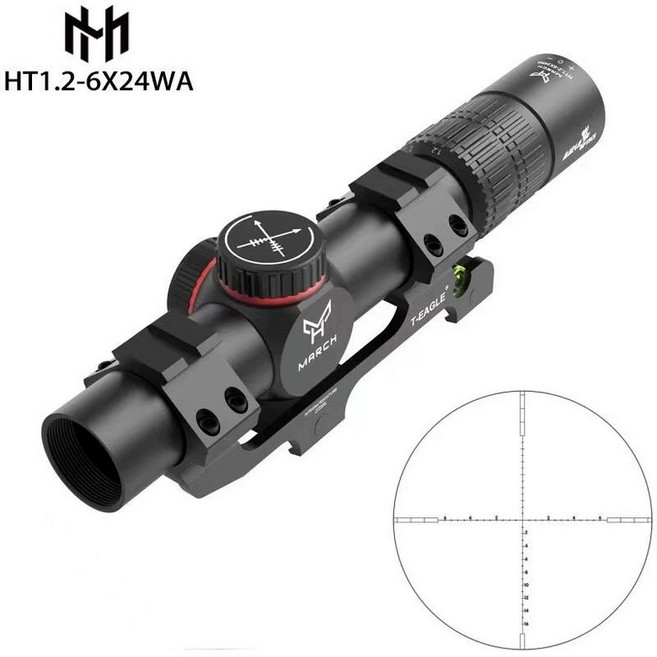 6배 스코프 HD미러 배그스코프 미러 장치포함 고정형 클램프 조류관찰, 1개, 1.2-6 일체형 클램프