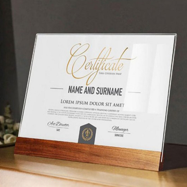 마벨인홈 포토 프레임 크로스 스탠드 액자 A4 가로형세로형, 월넛색, 1개