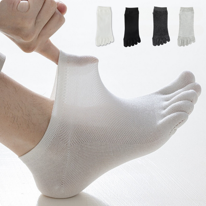 WM 메쉬 단목 남성 발가락 양말 4켤레 세트