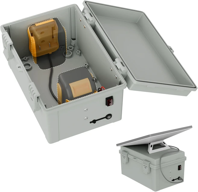 스타링크 미니 듀얼 밀워키/디월트 18V-20V 배터리 팩 어댑터 케이스 (DC 암 플러그 스위치 제어 방수 박, 01 For De