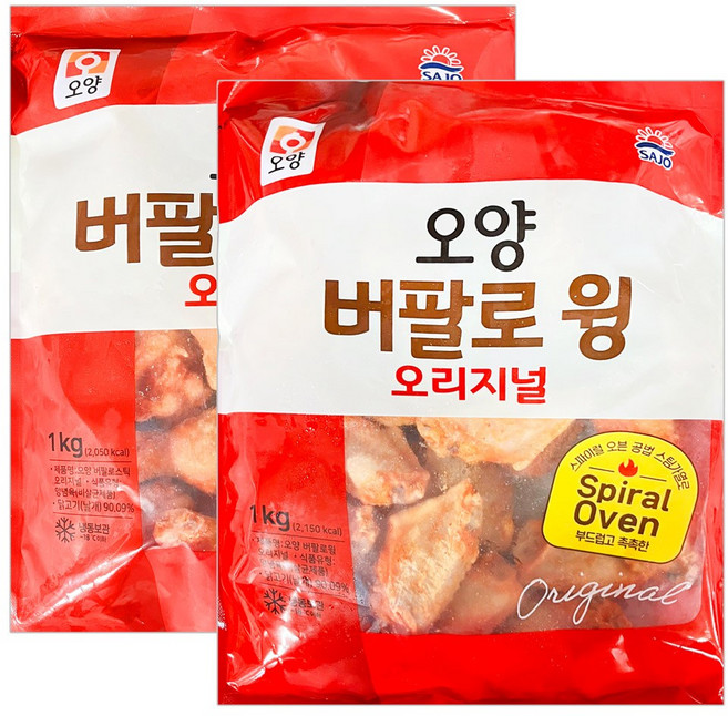 사조오양 버팔로윙 1kg+버팔로봉(스틱) 1kg, 1kg, 2개