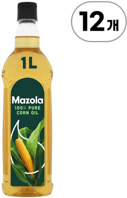 마졸라 콘 오일 (옥수수유) Mazola Corn Oil 1 L, 1L, 12개