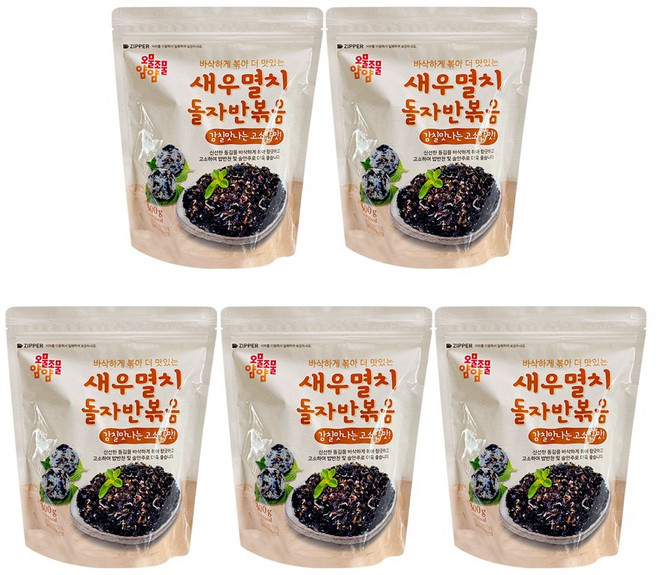 오물조물얌얌 새우멸치 돌자반 볶음, 5개, 300g