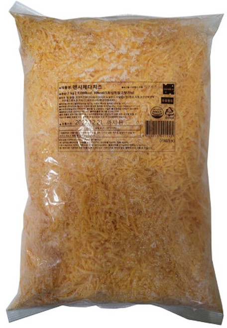 썬리취 펜시체다치즈 눈꽃치즈 2kg/피자치즈, 1개, 2kg