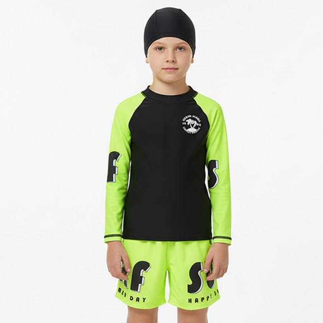 UPPERCUT 남아 래쉬가드 3종세트 초등학생 수영복 휴양지 바캉스 비치웨어 생존수영복 서핑 상하세트