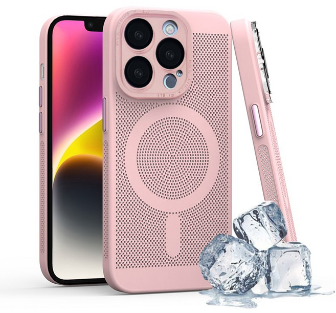 isee아이시 아이폰 에어 쿨링 금속 카메라 보호 맥세이프 휴대폰 하드케이스