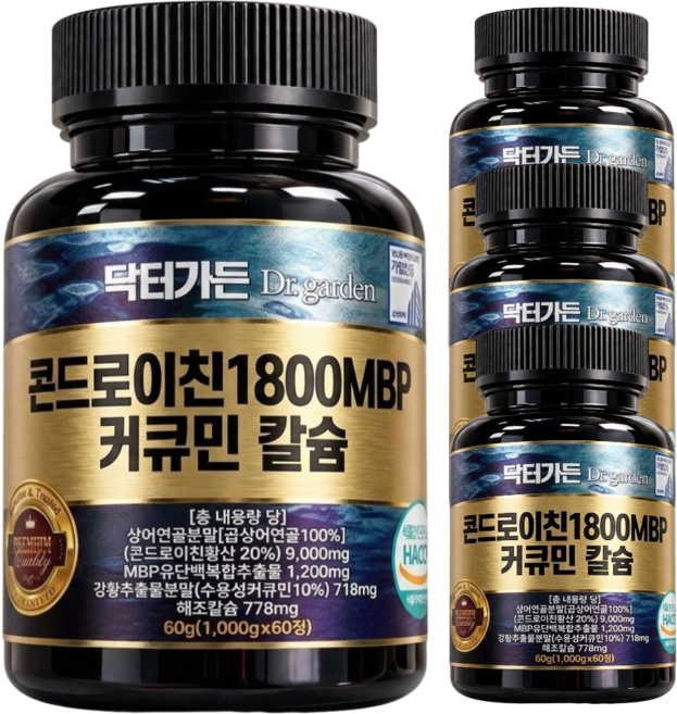고함량 콘드로이친 1800 상어연골 식약청인증 HACCP 닥터가든, 4개, 60정