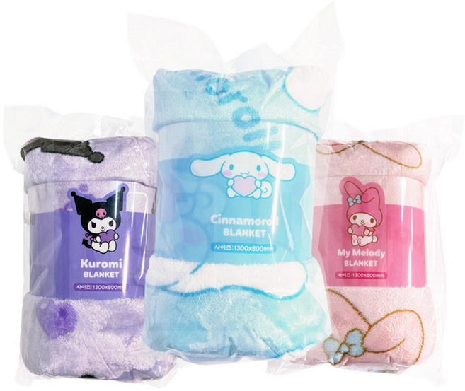산리오 캐릭터 무릎 담요 130 x 80 cm 학용품 난방 방한 겨울 여행 캠핑
