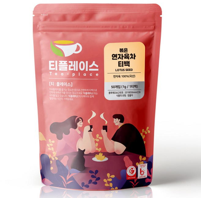 티플레이스 국산 100% 볶은 연자육차 삼각티백 50ea 전통차 허브차, 1개, 50개입, 1g