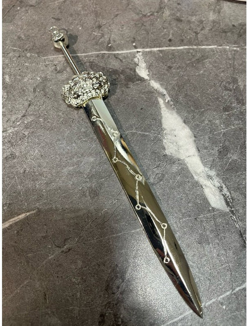 華誠 銅劍 七星劍 神像法器, 1個, 8吋8 1尺金身用全銀色, 全銀色