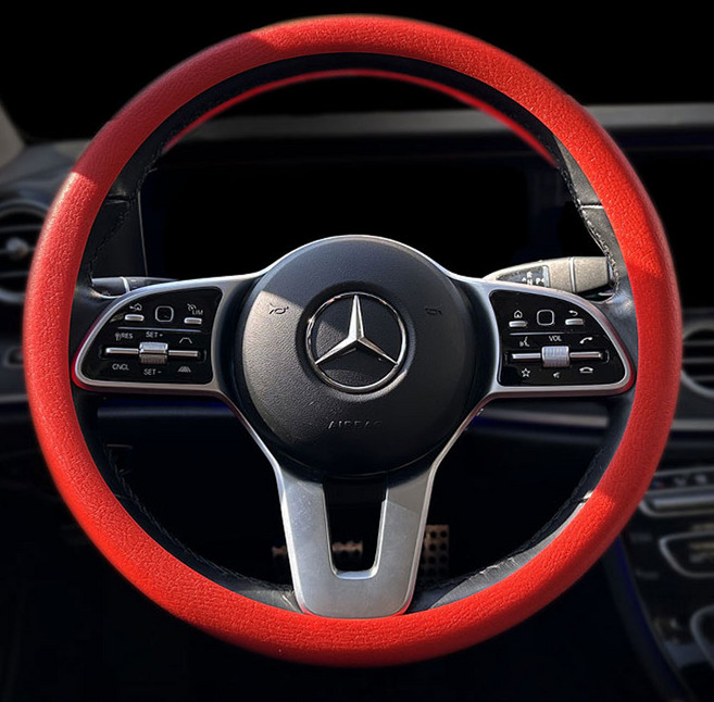 [M.A.A] 논슬립 실리콘 핸들커버 미끄럼방지 얇은 논슬립 자동차 커버, 레드