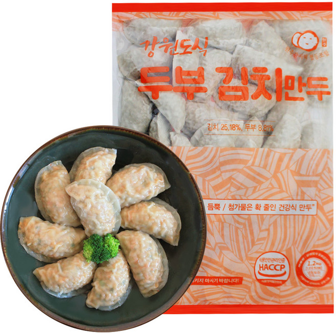 원주치악산식품 강원도식두부김치만두 1.2kg, 1개