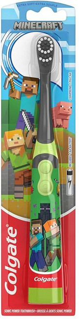 해외 Colgate 아동용 전동 진동 칫솔 Bluey 1팩 미국매장정품+ 1712245, Colgate 아동용 배터리 전원 마인크래프트 칫솔,, 1 Count (Pack of 1)
