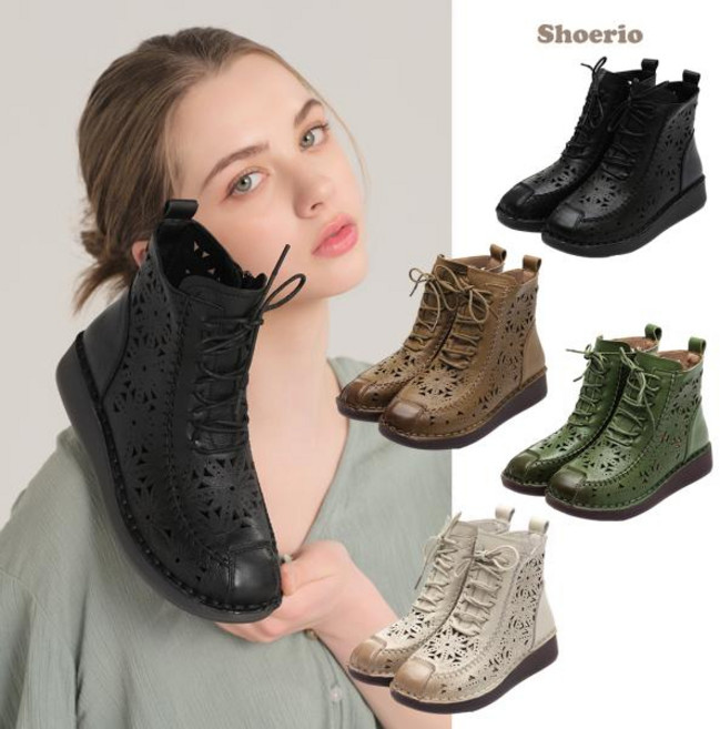 슈리오소가죽패턴하이탑 최초 1만원 인하 슈리오 소가죽 펀칭 레이스업 슈즈