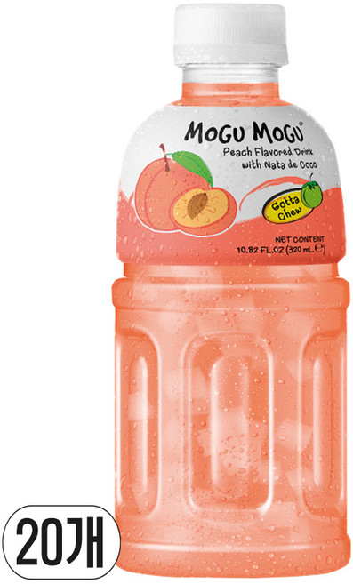 모구모구 복숭아 음료, 320ml, 20개