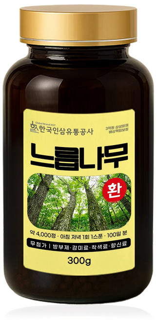 느릅나무환 (대용량 실속형 약 100일분) 건강환 빠른문의 상품번호 (6106), 1개, 300g