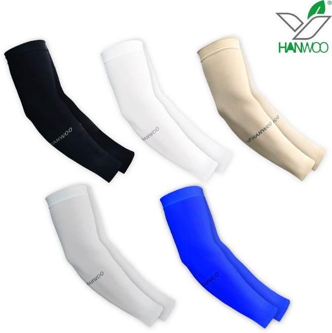 한우 쿨토시 자외선차단 골프 시원한 냉감 스포츠 팔토시, 1세트, 블랙