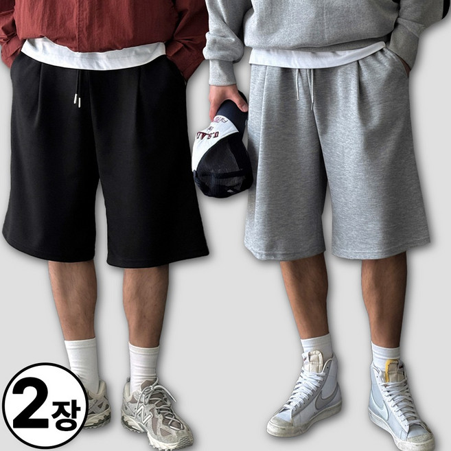빠델 1+1당일출고 버뮤다팬츠 남자 짐웨어 헬스 운동복 6부 와이드반바지