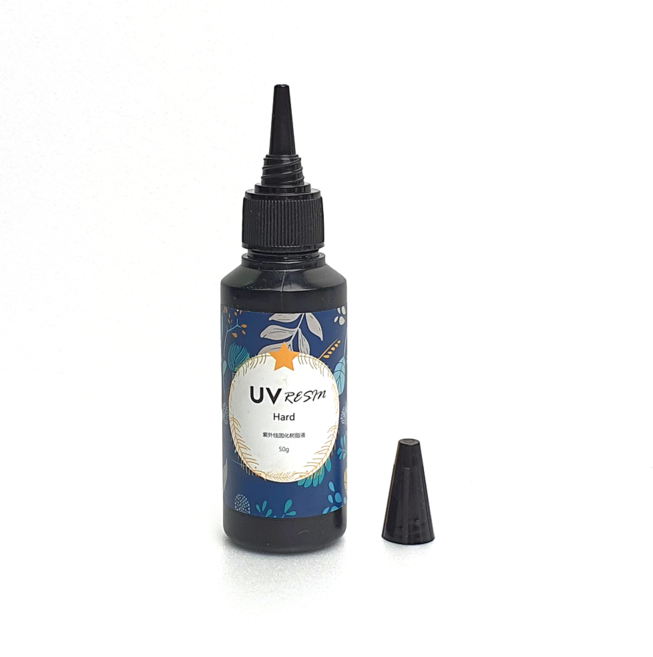 냄새 적은 고점도 UV 레진 50g 하드타입 + 브러쉬 공병, 1개
