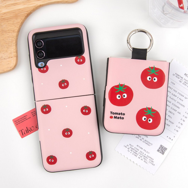 토마토마토 카드2장수납 마그네틱도어 핸드폰 케이스