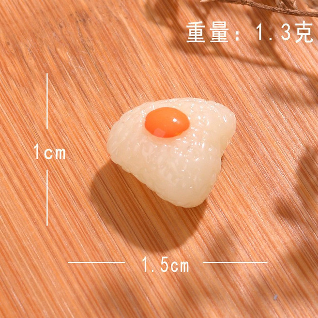 【微景小舖】微景觀 端午節 仿真小粽子 多肉 造景 佈置 微縮模型 肉粽, 1個, 鹹蛋裸粽