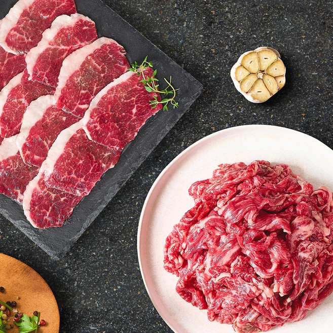 [왕비집] 1++한우 차돌박이 200g + 불고기 200g