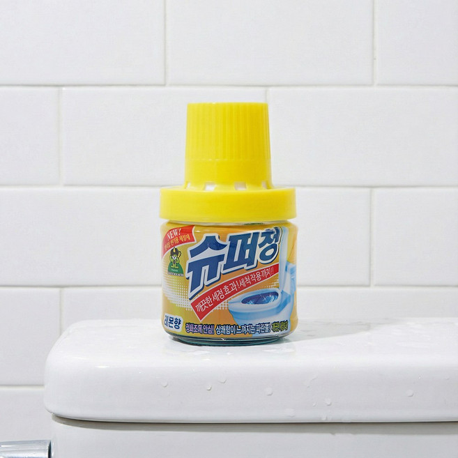 산도깨비 슈퍼청 변기세정제 병타입, 180g, 4개