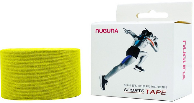 누구나 키네시올로지 스포츠테이핑 테이프 5cmX5M (대한의료기 출고) 스포츠테이프, 옐로우