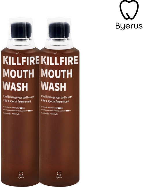 빠이러스 킬파이어 입냄새제거 찌꺼기가글 구강청결제, 500ml, 2개