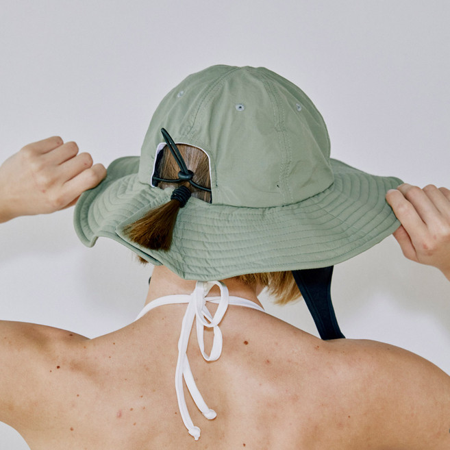 구김스 UV차단 방수 분리형 조절형 서핑 챙모자 +카탈로그포함, S type, 라이트카키(LIGHT KHAKI)