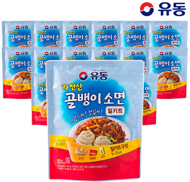 [유동] 골뱅이 소면 밀키트 320g x15개, 15개