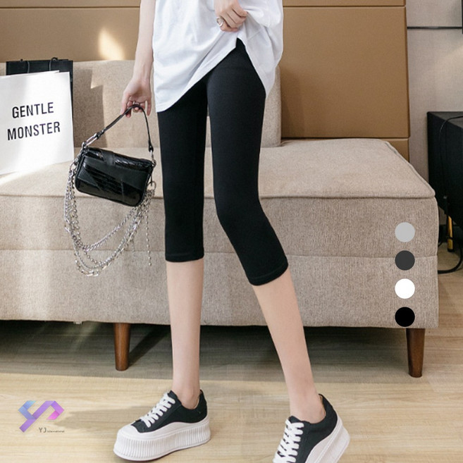 와이제이 국내 발송 소프트 스판 7부 레깅스 4컬러 쿨론소재 여름레깅스 빅사이즈레깅스 YJK230