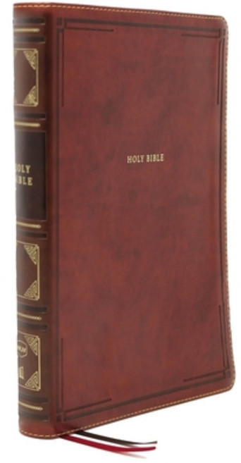 Nkjv Reference Bible Super Giant Print Leathersoft Brown Red Letter Edition Comfort Print: Hol... Imitation Leather, Thomas Nelson