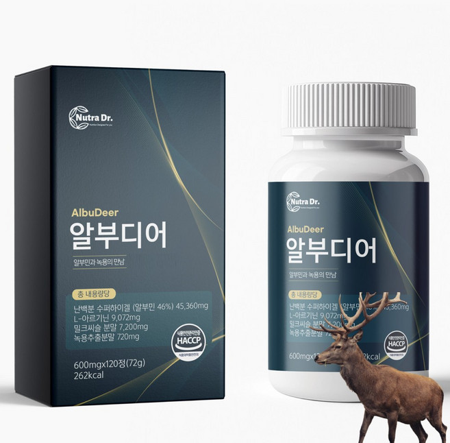 뉴트라닥터 알부디어 녹용 알부민 고함량, 1개, 120정