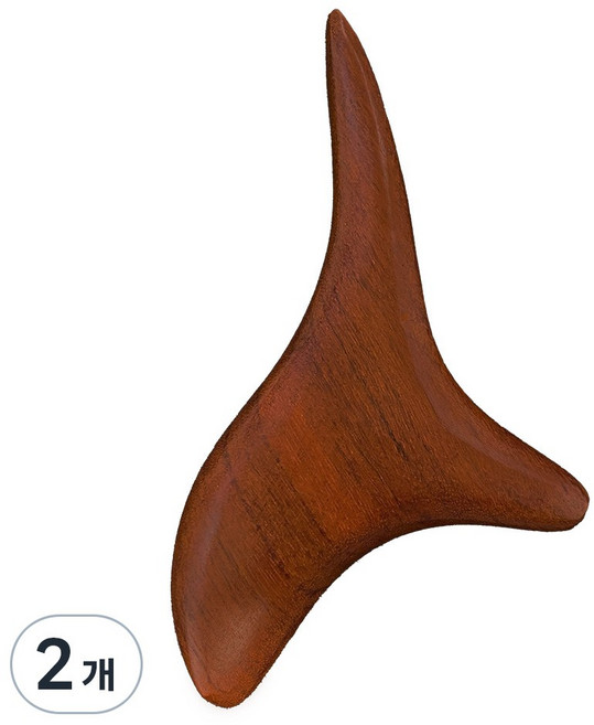 로즈온 원목 삼각 지압봉, 2개, 체리오크색