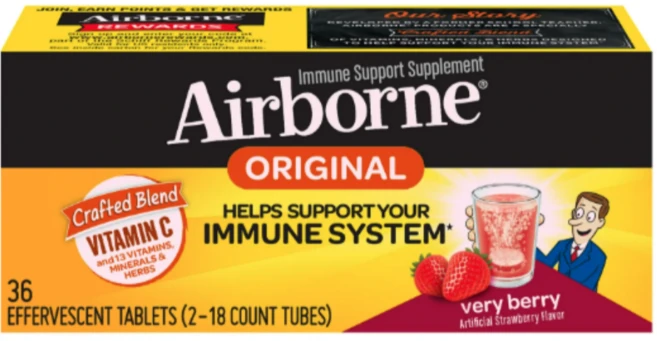 미국 코스트코 에어본 이뮨 서포트 베리 36정, 1개 - 쿠팡