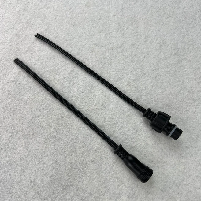 플랫 와이어 완벽방수 피그테일 2 코어 3/4 18AWG 남성 여성 13.5mm RayWu xConnect 스타일 화이트 블랙 20, 01 3P, 02 50cm each, 05 13.5mm Ray wu Black