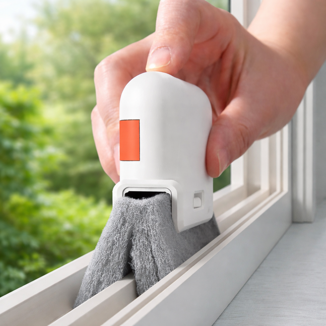 퓨어넥스 창틀 먼지싹싹 틈새 청소 브러쉬 5개입, 1개, 오렌지