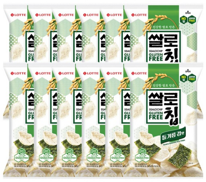 쌀로칩 들기름 김맛 (), 1박스, 100g