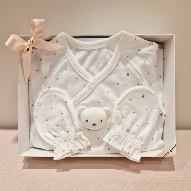 밍크뮤 WH뮤뮤BI배내저고리 손싸개세트 35A70-000-01 008-03 166006