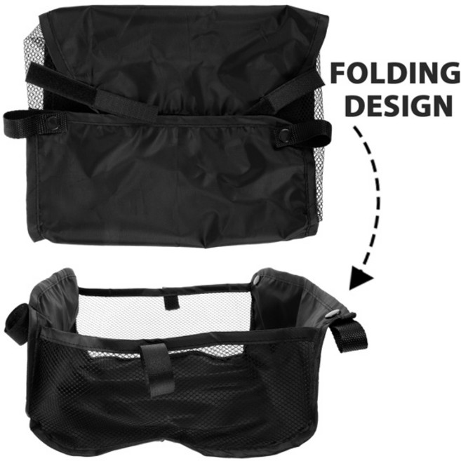 수납 바구니 옥스포드 천 유모차 정리 가방 대용량 하단 걸이형 컵 병 필수품 보관망, [01] 옵션1, 1