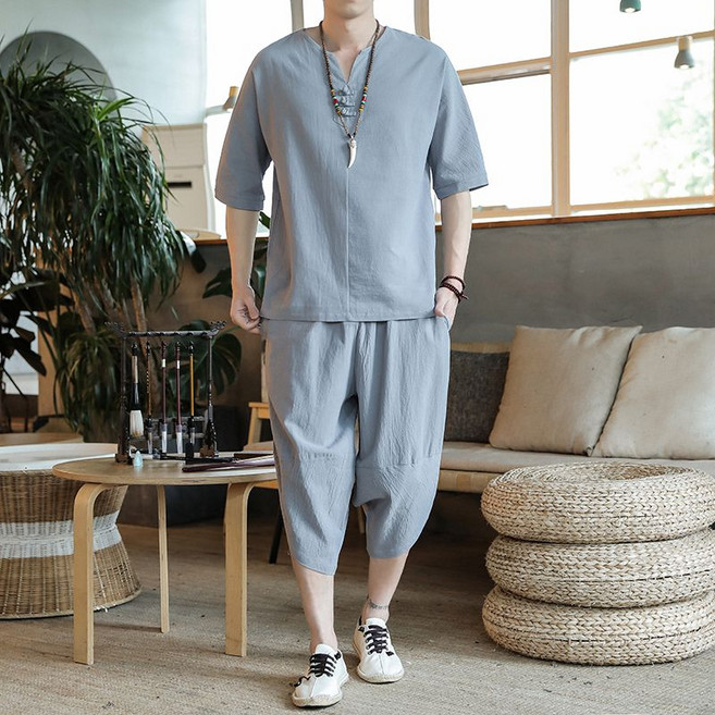 통기성 남성 반팔 티셔츠 데일리 얇은 심플 모시 시원한 여름 패션 디자인 캐주얼