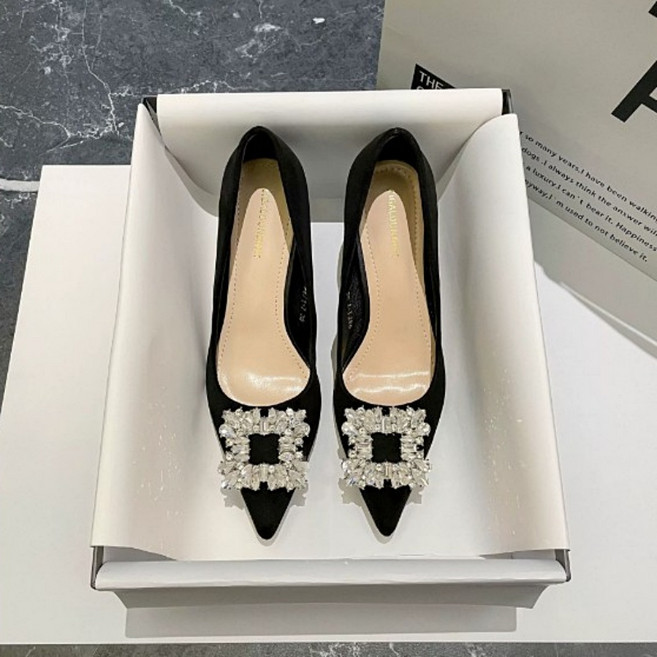 하바네 5 7cm 스틸레토 큐빅 여성 펌프스 힐 구두 3color