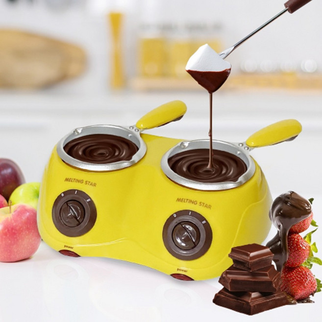 멜팅스타 2구 색상선택 초콜릿만들기 초콜릿중탕기, P-2000 YLW