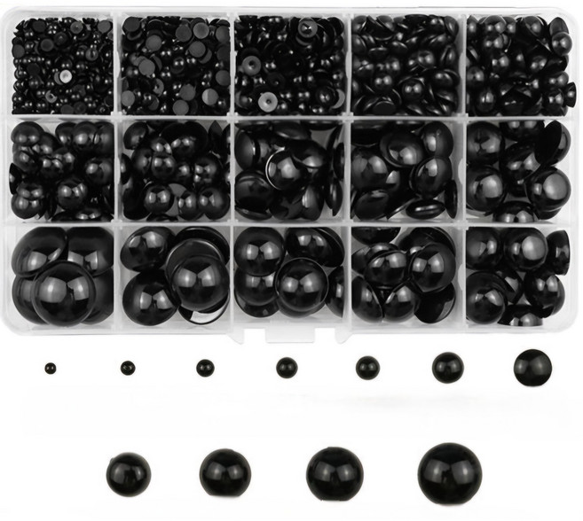 인형 납작눈 인형눈 콩알눈, 1개, 15칸