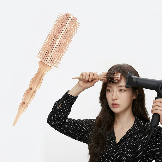 오픈래빗 열판 왕 롤빗 볼륨 헤어브러쉬, 1개, L