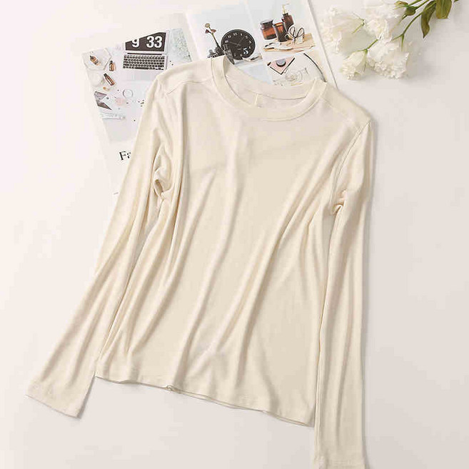 굿도우 텐셀 메리노 울혼방 티셔츠