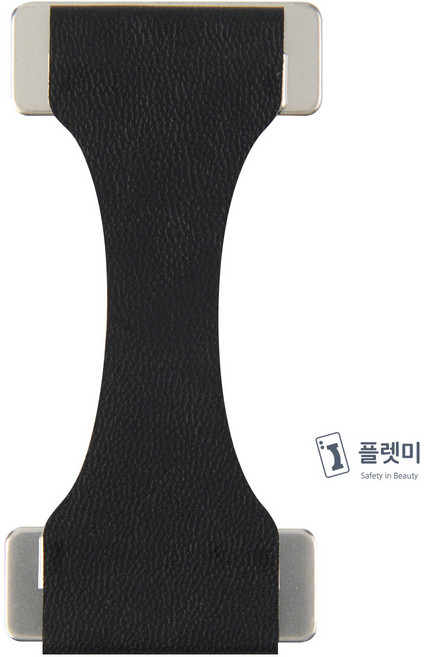 플랫미 스마트폰 손잡이 가죽 홀더 거치대, 1개, 1) 블랙
