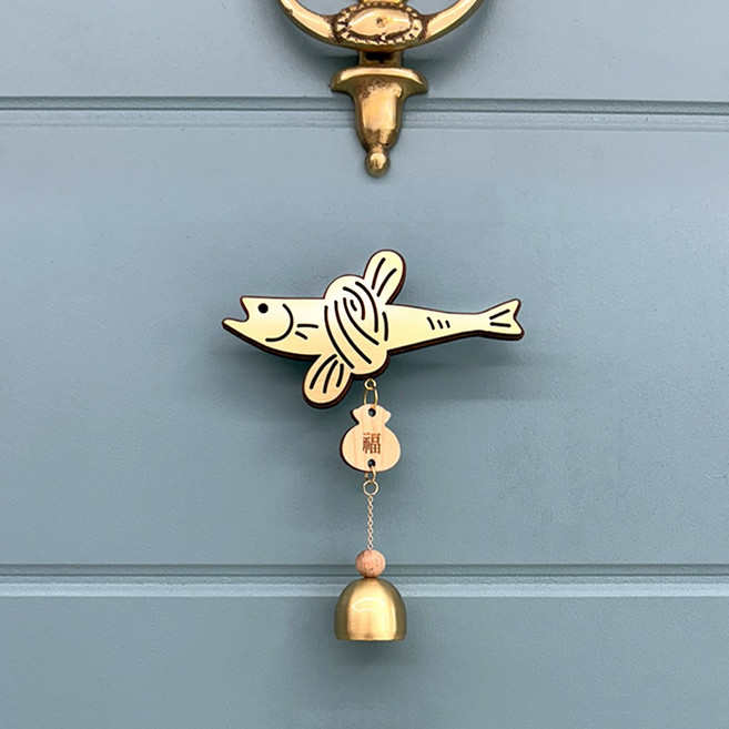 골드 액막이 명태 럭키벨 자석 도어벨 현관종 우드 풍경종 문종 개업선물